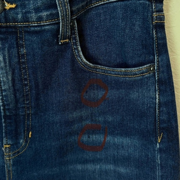 NWT VERONICA BEARD Ryleigh Slim
Straight High Rise Jeans Bright Blue Raw Hem 30 - Picture 16 of 16